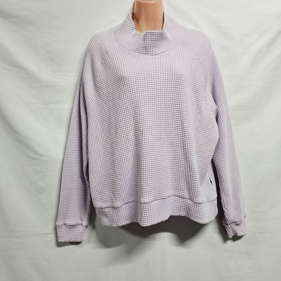 The North Face Chabot Women Thermal Knit Mock Neck Sweater Size XL Lavender - Picture 3 of 15